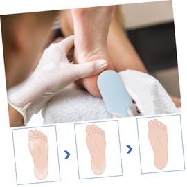 FOMIYES 2pcs Stainless Steel Foot Scrubber Dead Skin Remover Pedicure Tool for Callus Care Portable and Easy to Store Storage Cover for Home and Travel