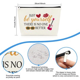 Music Lover Gifts for Women Makeup Bag Inspirational Gifts For Music Lover Fans Rock Girls Singer Guitar Cosmetic Bag Sing Lovers Inspired Gift Christmas Birthday Graduation Gift Travel Toiletry Pouch