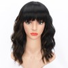 ColorfulPanda women's wig black brown short bob curls wigs