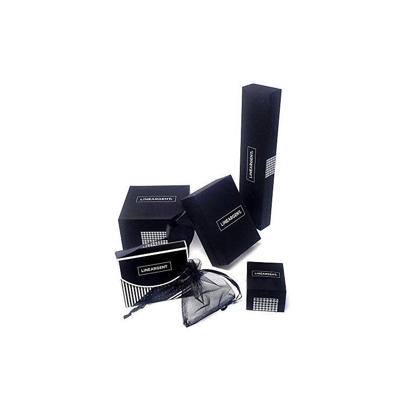 Pendientes Lineargent Plata Ley 925 m Rodiada 9.5 mm Motivo