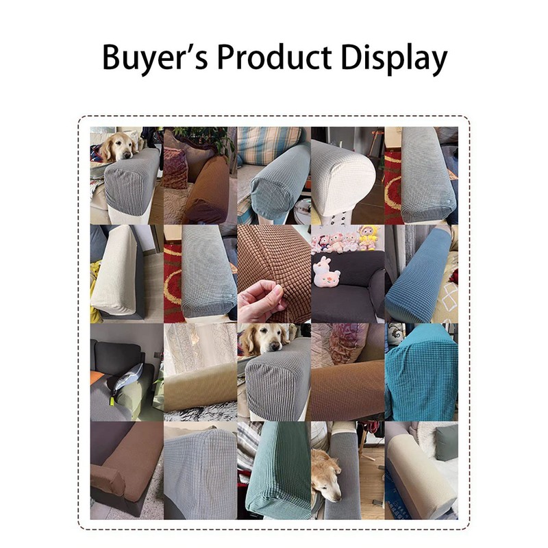 Premium Polyester Sofa Arm Cover, Scratch Resistant Protector Covers,Elastic Armrest