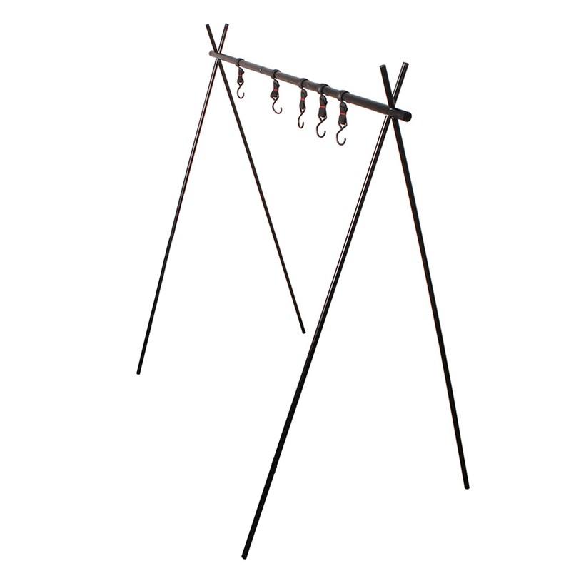 Outdoor Cookware Hanging Rack Triangular Pot Pan Camping Light Tools