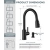 FORIOUS LED Kitchen Faucet with Soap Dispenser and Pull Down