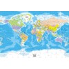 Academia Maps Large 53 x 36 Blue Ocean World Map