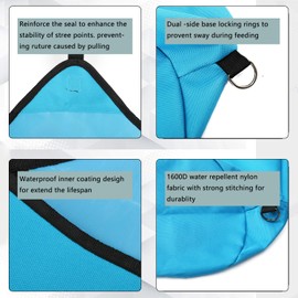 HDYEGY 2Pcs Horse Feed Bag Heavy Duty 1600D Trailer Bucket Bag for 5 Gallon Water Bucket, Horse Trailer Organizer for Hanging on Trailers Stalls,Blue