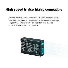 Topping HS02 USB 2.0 High Performance Audio Isolator, USB-B/Type-C Input USB-A/Type-C Output Low Lantency Isolatation, High Speed USB Isolators for PC/USB DAC/USB Devices