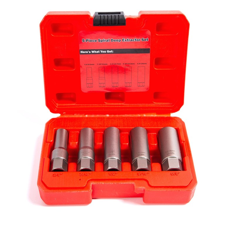 TGHLMH 5 Piece spiral type deep extractor set, for removing