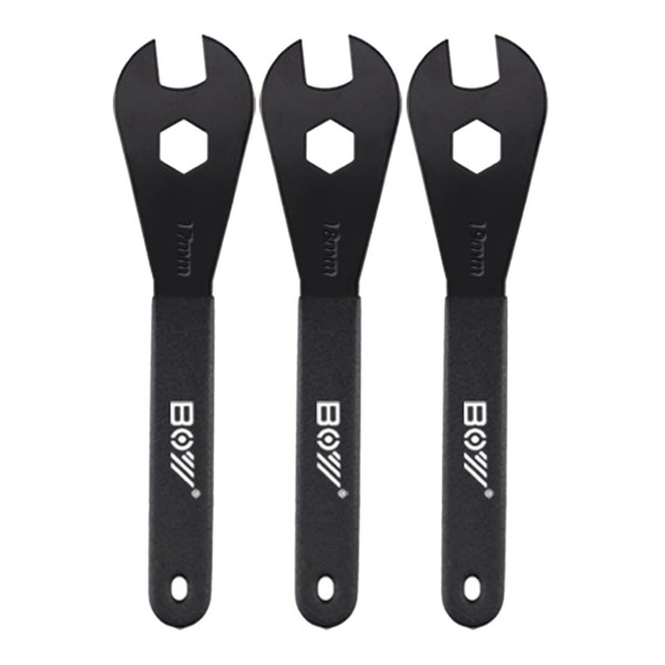 3 PCS Bike Cone Wrench Set Tool (17, 18, 19mm)
