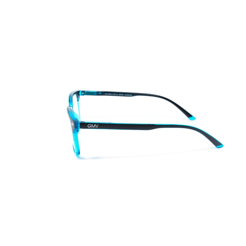 Gian Marco Venturi Unisex Varese Lesebrille, Schwarz-Hellblau, One Size