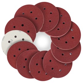 STEBRUAM 150mm Sanding Discs 80 Grits 50PCS,Hook and Loop Sandpaper Pads for 6 Inch 6 Hole Random Orbital Sander
