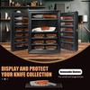 DecoWoodo Knife Display Case with HD Tempered Glass & Removable