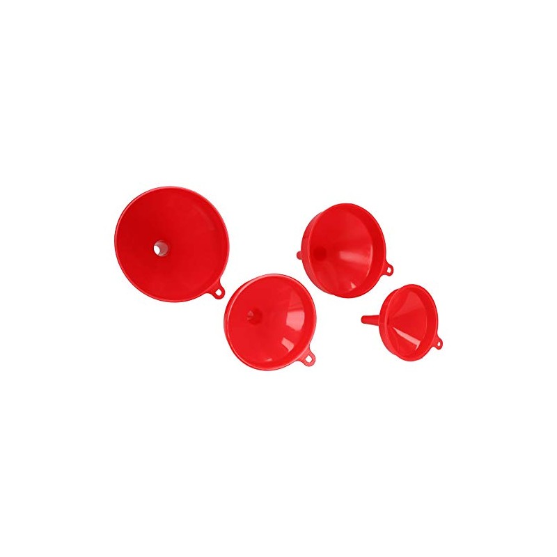 4pc Small Plastic Fuel Funnel Fixed Spouts Suitable for Petrol
