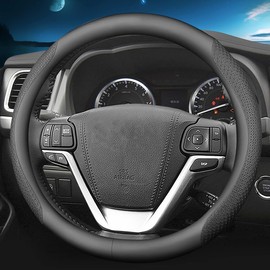 HAOTULE - Funda personalizada para volante de coche para Toyota (negro)