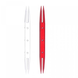 sourcing map Tatting Shuttles 87 x 7 x 3 mm Colourful Plastic Shuttles Transparent Dark Red Pack of 2