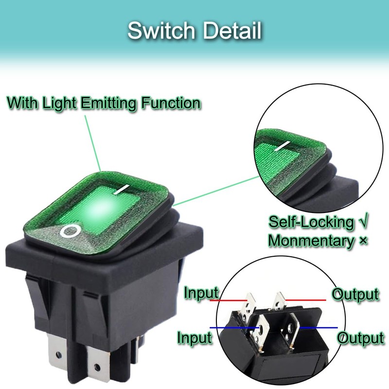 MKBKLLJY Inline Cord Box Waterproof Switch 1-Way Junction Box PG9