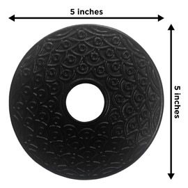 Resveralife Cast Iron Trivet for Teapot - Black - Multipurpose Metal Trivet for Hot Utensils - Sturdy and Durable Non-Slip Trivet with Rubber Feet