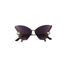 Outchoo, Butterfly Shaped Sunglasses with UV400 Protection Women Glasses for Party & Birthday (Gradient Gray)