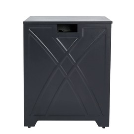 BAIDE HOME Propane Tank Cover Table, Square Propane Tank Holder Hideaway for 20 lb Propane Tanks, Gas Tank Storage Side Table - Carbon Gray