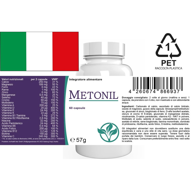 Metonil - 120 capsules (2 x 60 capsules), pack of