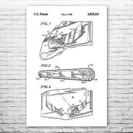 Pinball Flipper Poster Print, Pinball Blueprint, Game Room Art, Retro Gaming Gift, Pinball Gift, Arcade Decor Black & White (12 inch x 18 inch)