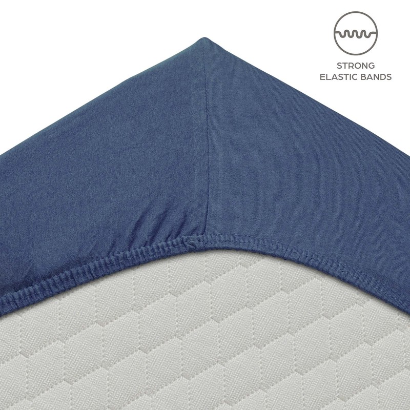King size Fitted Sheet for Size 160x200 cm in Blue