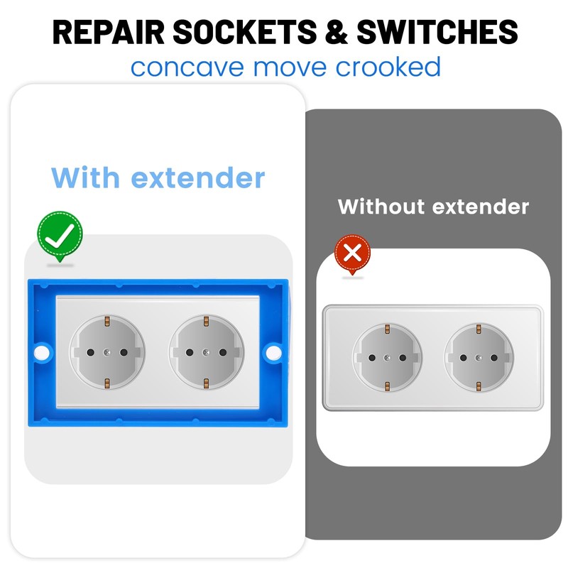 4 Pcs 1/4" Single Gang Box Extender Electrical Box Extender