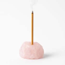 Urban Nest Natural Crystal Incense Holder, Decorative Healing Stone for Meditation, Energy Cleansing, Emotional Healing, Spiritual Growth & Home Decor (3-5cm, Rose Quartz)