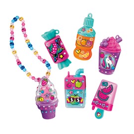 Cra-Z-Art Shimmer 'n Sparkle Sparkling Gem Lip Treats Jewelry Making Kit, Decorate Lip Balms and Make Necklaces for Ages 8 and Up