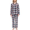 MoFiz Pajamas Set for Women Long Sleeve Breathable Cotton Plaid