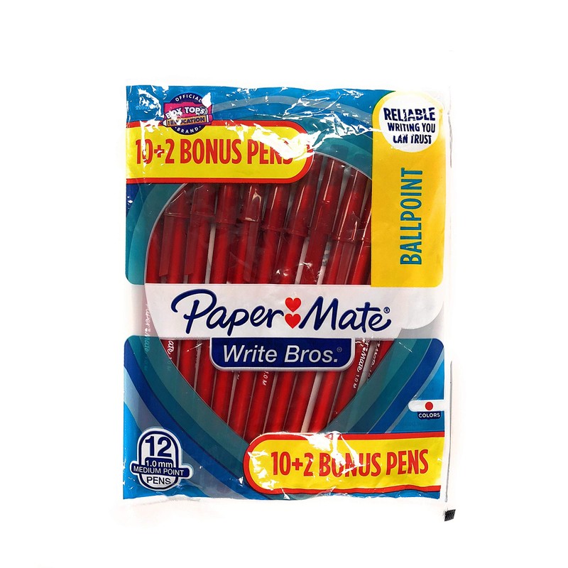 Paper Mate Write Bros. Ballpoint Pen 1.0 mm Medium 12-Pack