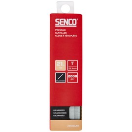 SENCO ZX13EAAR 1" 21 Gauge Pin Nails, Galvanized Finish 2,000 Count Pack