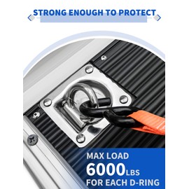 SPARKWHIZ Recessed D-Ring Tie Down Anchor Kit, 4 Pack Trailer D Ring Tie Down Anchor Heavy Duty with Hole Saw Drill for Trailer Cargo Truck Flatbed Pickup (6,000 lb. Capacity)