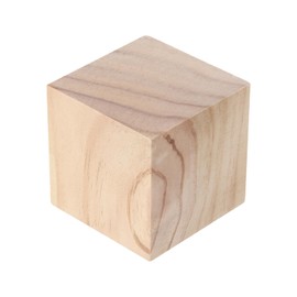 MECCANIXITY Wood Blocks, 3"x3"x3" Square Unfinished Wood Cube for DIY, Arts Decoration, Crafts Whittling, Hand Carved