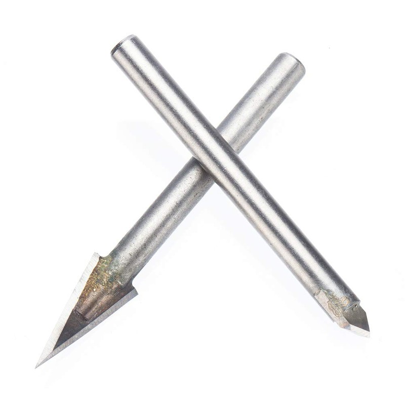 HUHAO 5PCS 45 Degree CNC Tool Stone Carving Bits 6mm