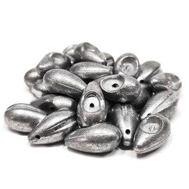 Poisson Lead Teardrop Free Rig Frilig Sinker 6 Variations 34g 27g 23g 19.5g 13g 9.5g Weight (4.7g x 30pcs)