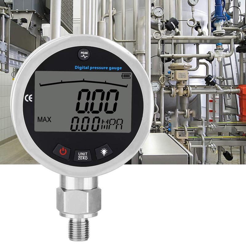 Digital Hydraulic Pressure Gauge, 400BAR 0‑40Mpa 5800PSI Pressure Manometer with