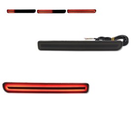 KENRTIR Smoked Lens 3 IN 1 LED Fog lamp for Land Rover Discovery 3 LR3, Land Rover Discovery 4 LR4 Rear Fog Bumper Reflector Brake Tail Sequential Flash Signal Lights