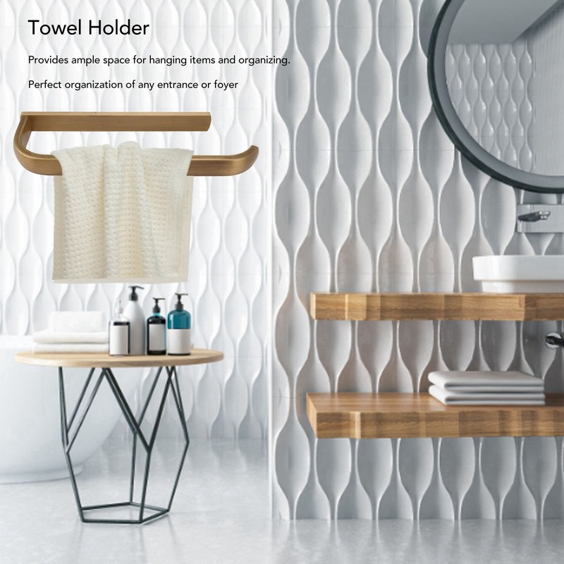 Wall Mounted Towel Rack Stainless Steel Retro Style Space Saving