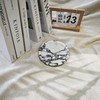 Round Natural Marble Tray, Decorative Stone Serving Platter for Jewelry,