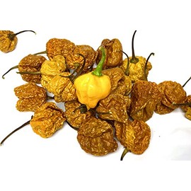Jamaican Scotch Bonnet MOA Yellow Hot Pepper Dried Whole Pods 5 Pack