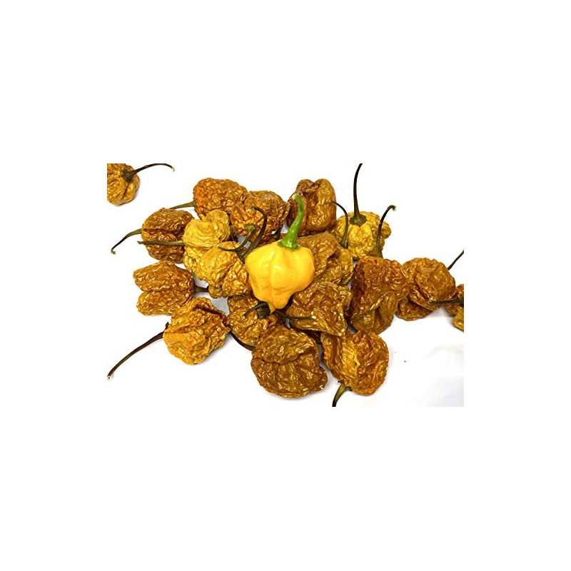 Jamaican Scotch Bonnet MOA Yellow Hot Pepper Dried Whole Pods