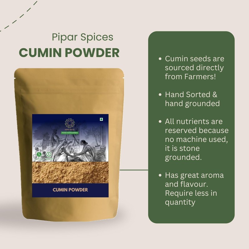 Pipar Spices Cumin Powder, 400g (14.1 oz) Pack | for