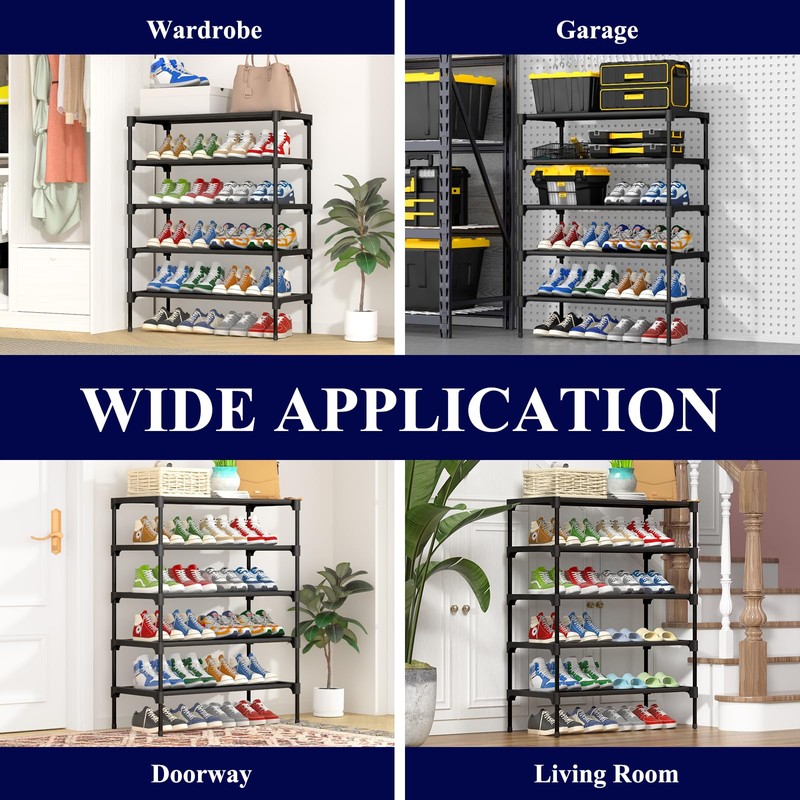 Kitsure Shoe Rack - Non-Woven Shoe Rack Shelf, Shoe Organizer