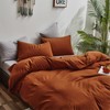 CLOTHKNOW Burnt Orange California King Comforter Set 3Pcs Rust Bedding