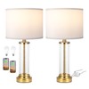 Beige Gold Bedroom Lamps Set of 2 - Touch Bedside