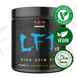 TWP Nutrition Platinum Series LFT V2, High Stim Strong Pre Workout, 390g and 30 Servings, 9 Great Flavours (Blue Snow Cone)