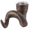 Veronese Germanic Tea Light Holder Ram's Horn Bronzed