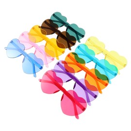[Milisten] 10pcs Heart Glasses Valentine's Day Eyewear Valentine's Day Accessories Novelty Sunglasses Valentine's Day Party Eyewear Wedding Sunglasses Pc