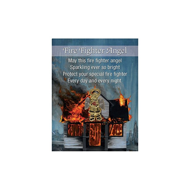 Firefighter Guardian Angel Pin (1) Fireman Wife Pin Gold