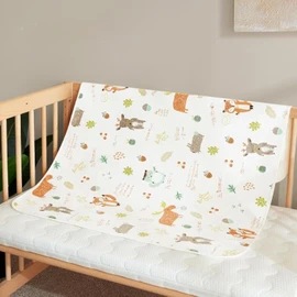 Baby Waterproof Bed Pad Washable Mattress Pad Reusable Underpads Bed Wetting Incontinence Cover for Baby Toddler Children and Adults (Squirrel)
